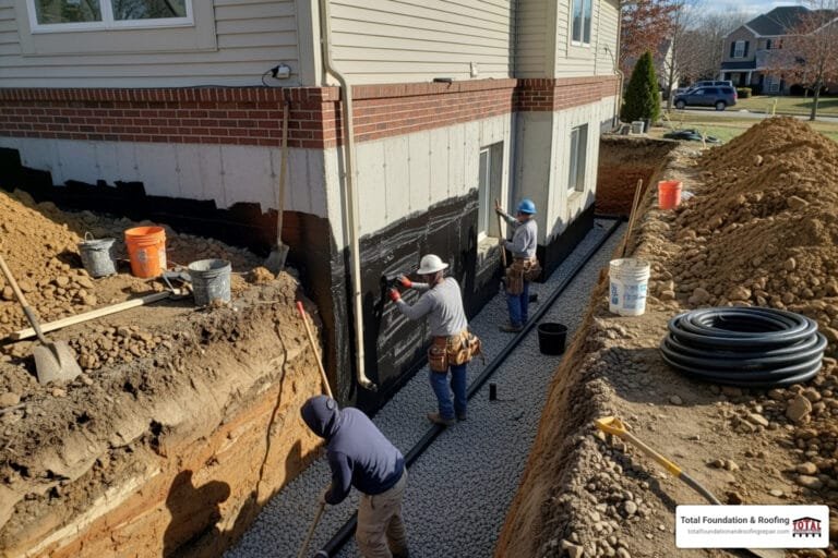 digging out foundation to waterproof