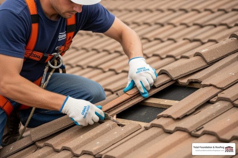 fixing roof tiles