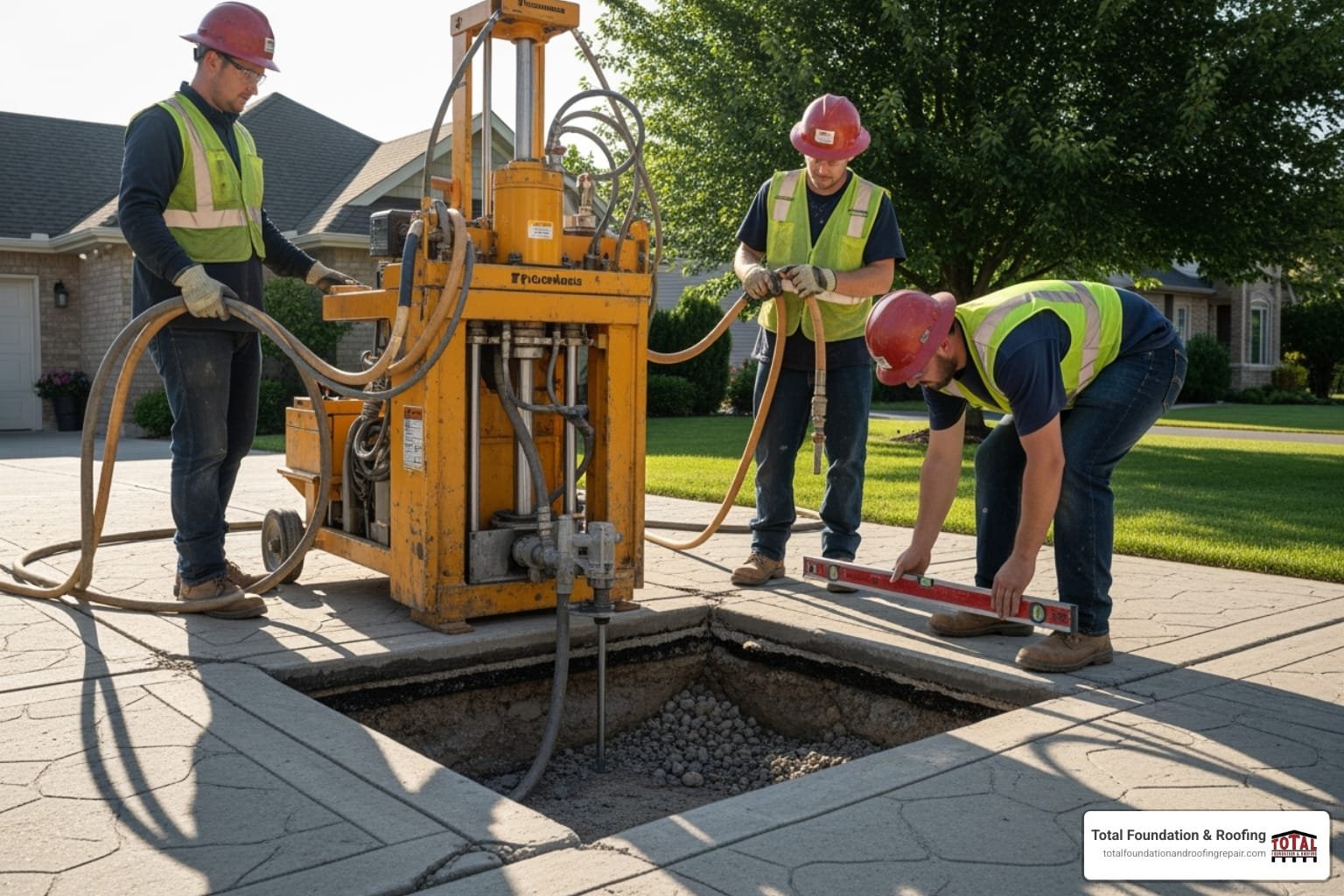 settling concrete repair