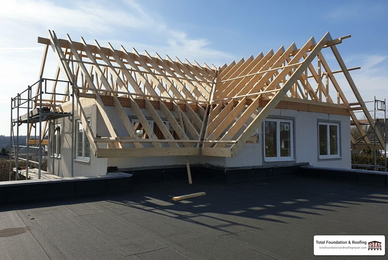 changing a flat roof to a pitched roof