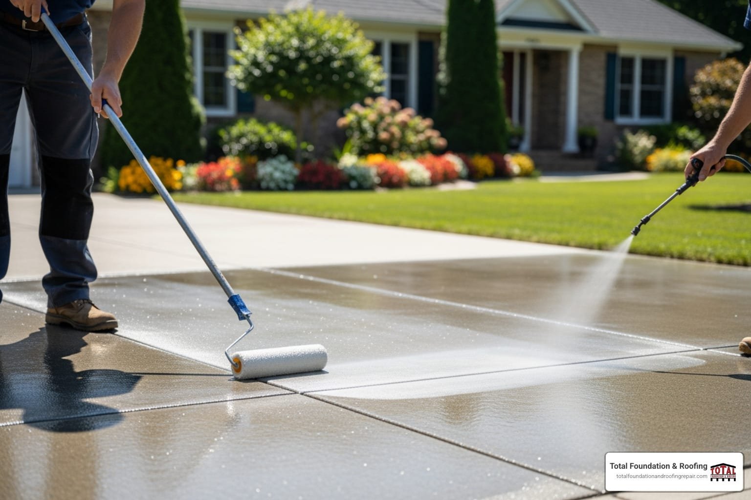 concrete driveway repair and sealing