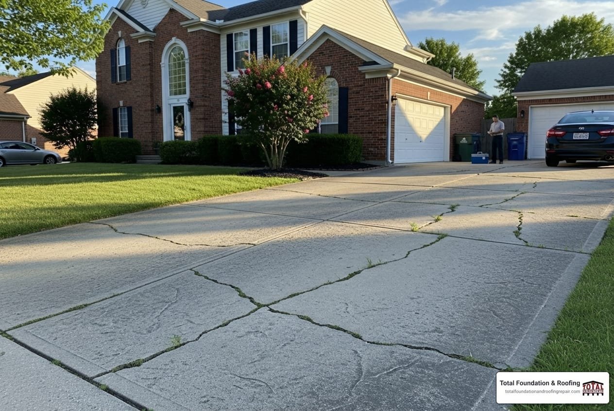 best way to fix cracked concrete driveway