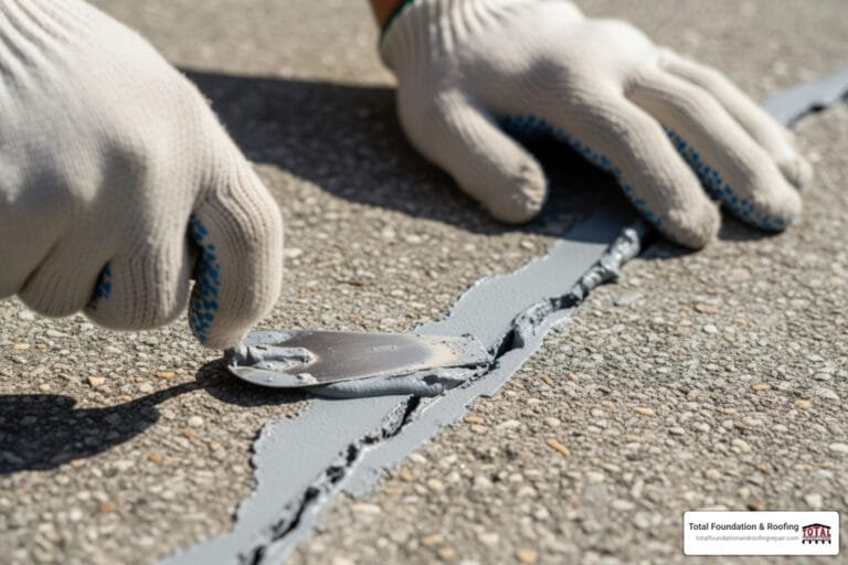 concrete pad crack repair