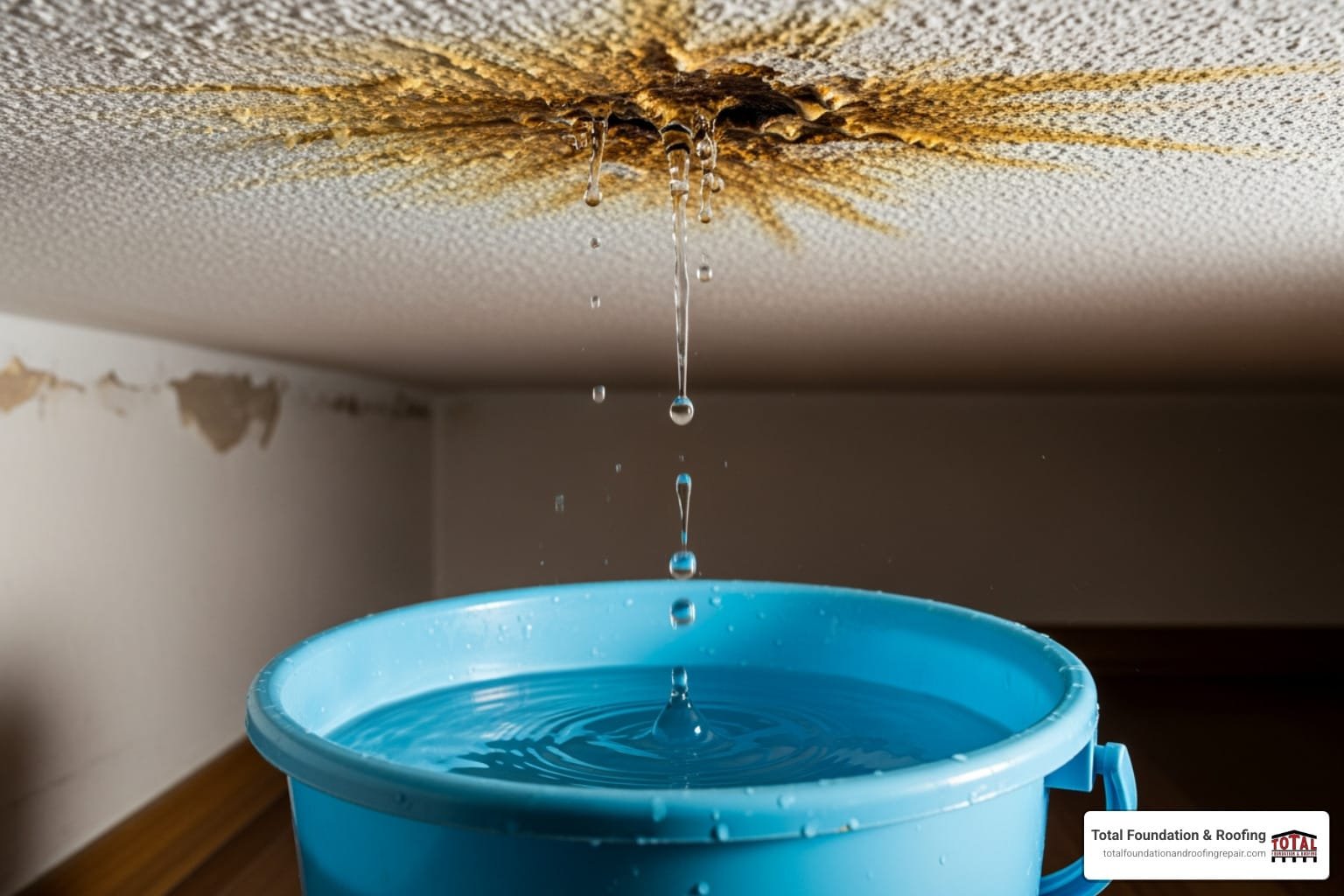 Water coming through ceiling