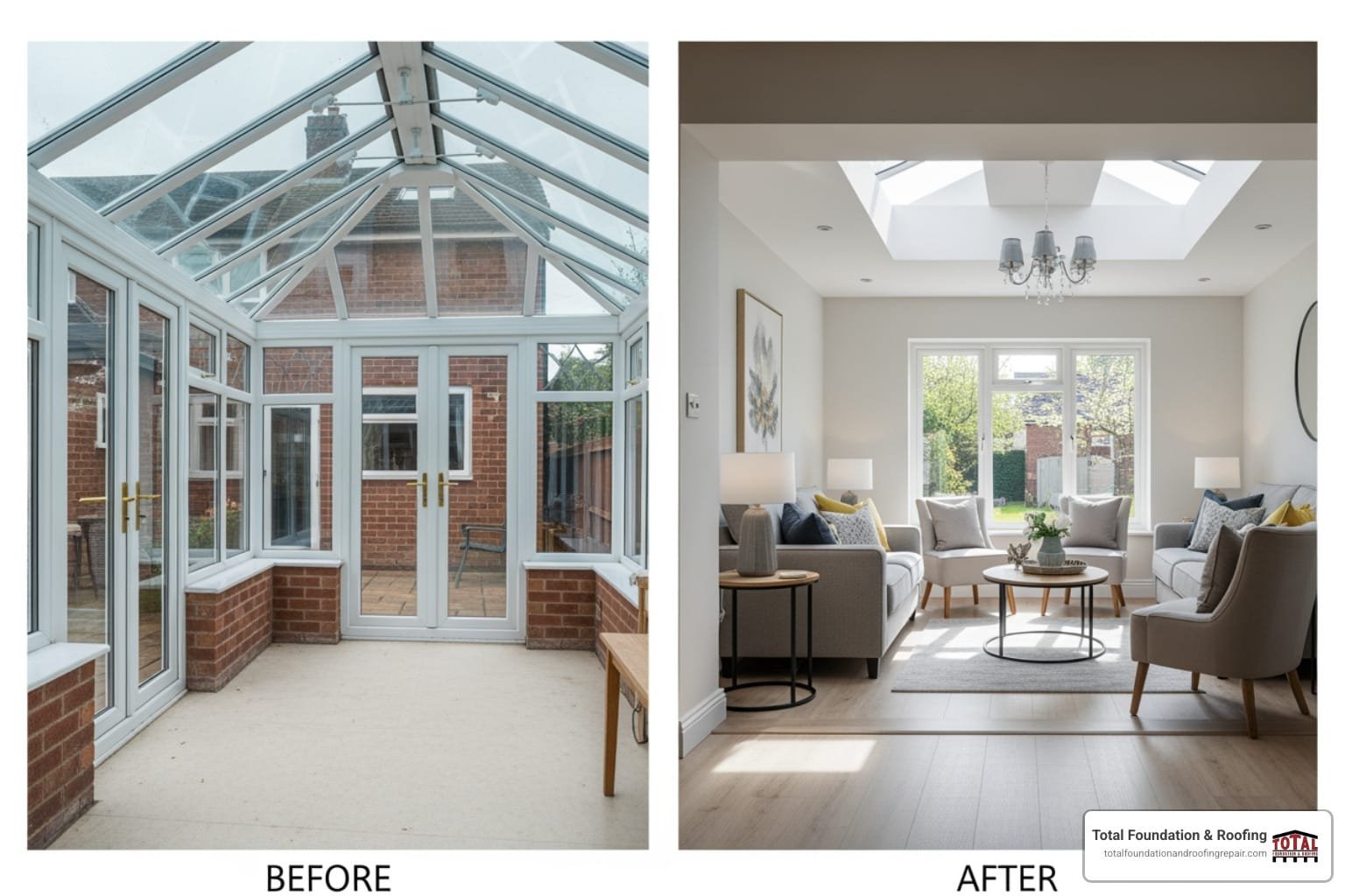 changing conservatory into extension