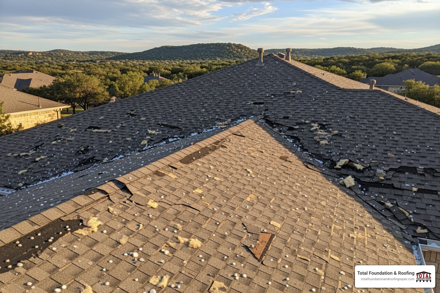 Hail damage roof repair