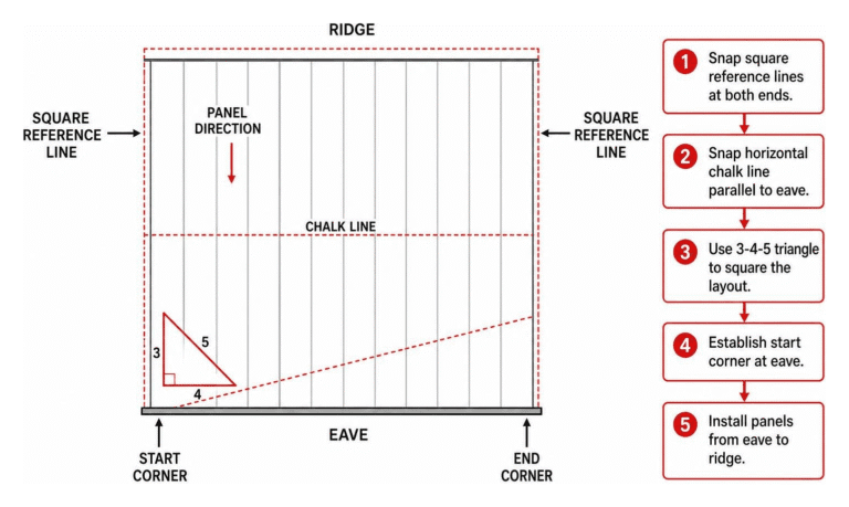 Galvalume panel layout diagram